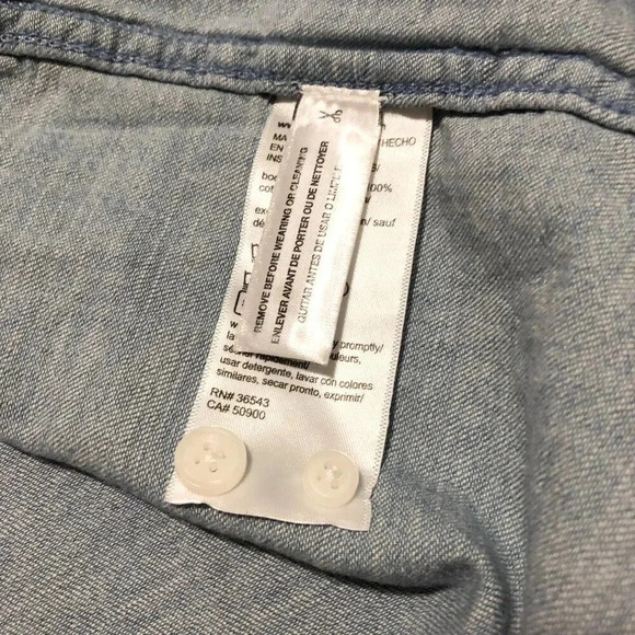 Calvin Klein Mens Size Small Jean Button  Up Shirt Relaxed Fit - Picture 11 of 16